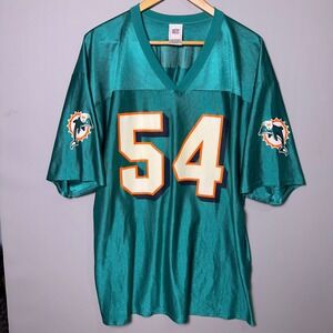 NFL Miami Dolphins Jersey Mens XL Teal Zach Thomas 54 Football Sportswear